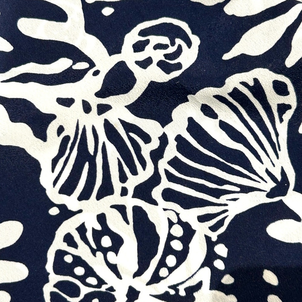 Lilly Pulitzer Navy & White Beaded Wilda Caftan Tunic Dress - Picture 11 of 12